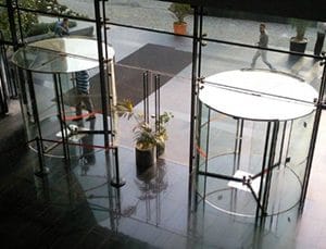 Crystal Tourniket - All Glass Automatic/Manuel Revolving Door